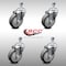 Service Caster 4 Inch SS Thermoplastic Rubber Wheel Swivel 1/2 Inch Threaded Stem Caster Set SCC SCC-SSTS20S414-TPRB-M1015-4 - alternate 5